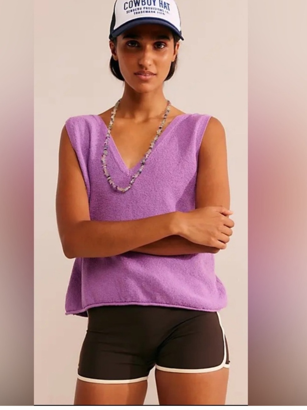 NWOT - Free People Beach Kieran Sweater Top in Crushed Violet - Size XS